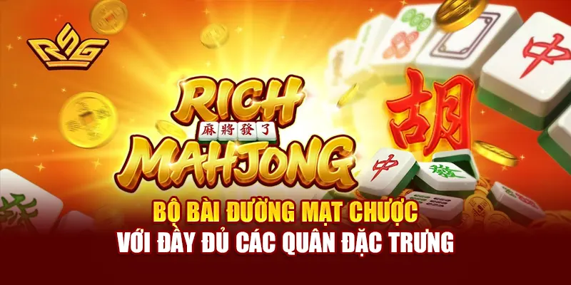 Bộ bài đường mạt chược với đầy đủ các quân đặc trưng